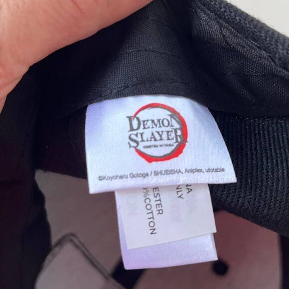 Demon Slayer Tanjiro and Nezuko Snapback Cap Hat Black Gray Adjustable One Size - Picture 9 of 12
